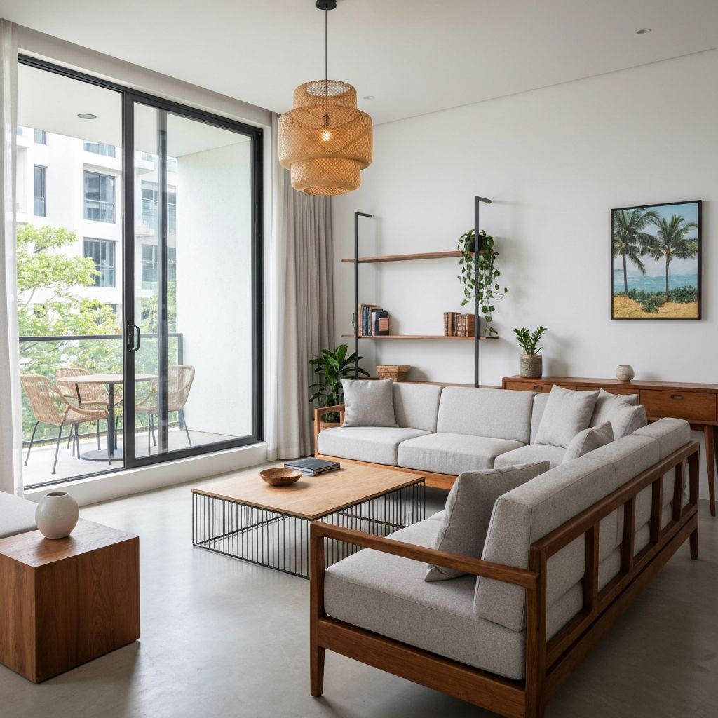 Supra Apartments interior showcasing tropical elegance